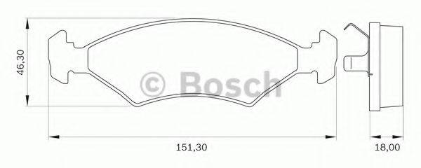 BOSCH 0986BB0260 Комплект гальмівних колодок, дискове гальмо