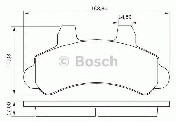 BOSCH 0986BB0284 Комплект гальмівних колодок, дискове гальмо