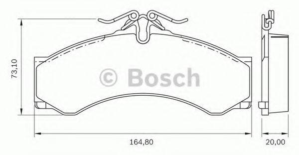 BOSCH 0986BB0286 Комплект гальмівних колодок, дискове гальмо