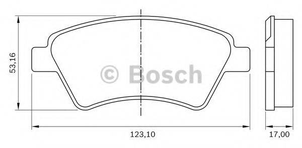 BOSCH 0986BB0578 Комплект гальмівних колодок, дискове гальмо