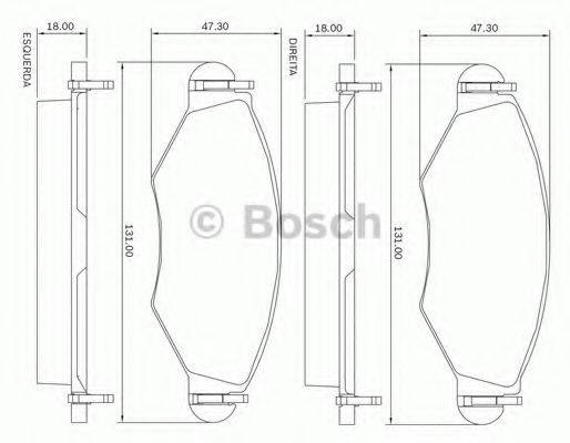 BOSCH 0986BB0706 Комплект гальмівних колодок, дискове гальмо