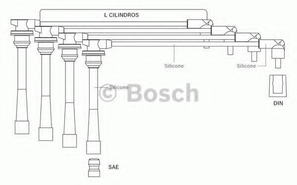 BOSCH F00099C118 Комплект дротів запалювання