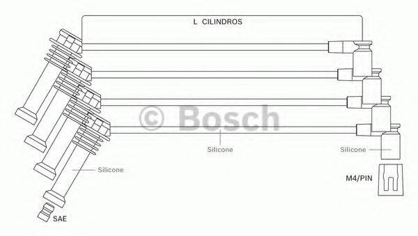 BOSCH F00099C121 Комплект дротів запалювання