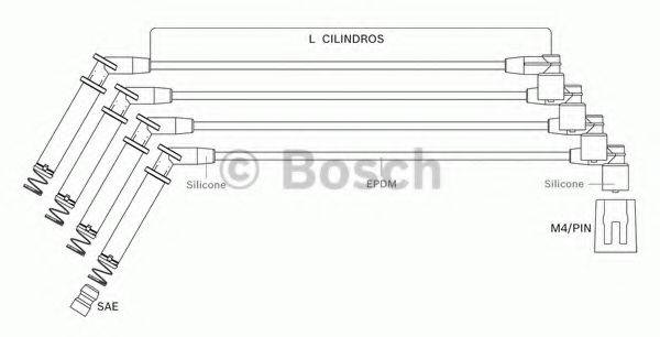 BOSCH F00099C128 Комплект дротів запалювання