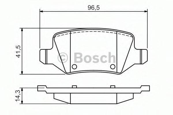 BOSCH 0986494569 Комплект гальмівних колодок, дискове гальмо