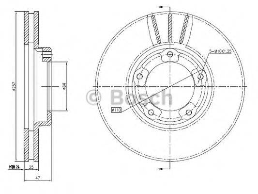 BOSCH 0986BB4344 гальмівний диск