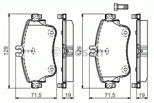 BOSCH 0986494663 Комплект гальмівних колодок, дискове гальмо