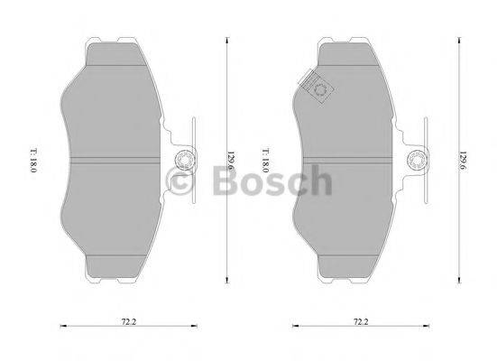 BOSCH 0986505295 Комплект гальмівних колодок, дискове гальмо