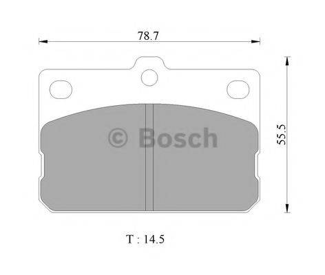 BOSCH 0986505304 Комплект гальмівних колодок, дискове гальмо