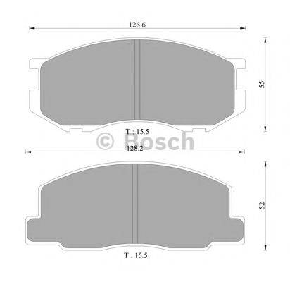 BOSCH 0986505343 Комплект гальмівних колодок, дискове гальмо