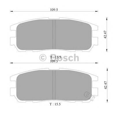 BOSCH 0986505367 Комплект гальмівних колодок, дискове гальмо