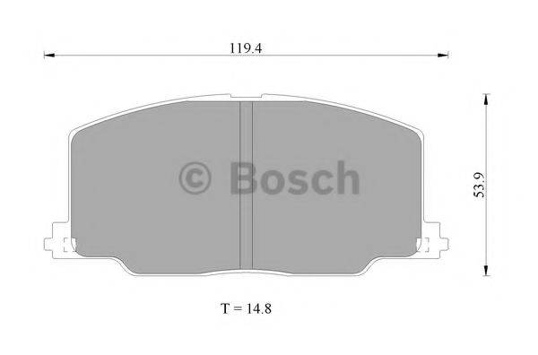 BOSCH 0986505376 Комплект гальмівних колодок, дискове гальмо