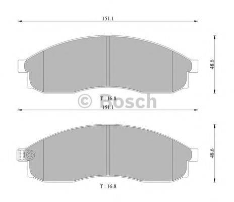 BOSCH 0986505382 Комплект гальмівних колодок, дискове гальмо