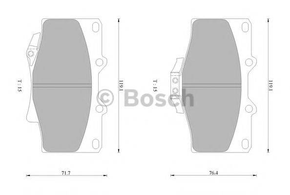 BOSCH 0986505385 Комплект гальмівних колодок, дискове гальмо