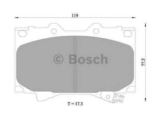 BOSCH 0986505670 Комплект гальмівних колодок, дискове гальмо