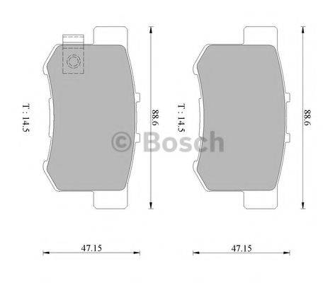 BOSCH 0986505694 Комплект гальмівних колодок, дискове гальмо