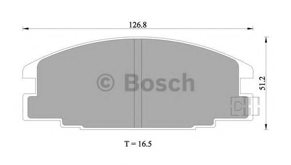 BOSCH 0986505700 Комплект гальмівних колодок, дискове гальмо