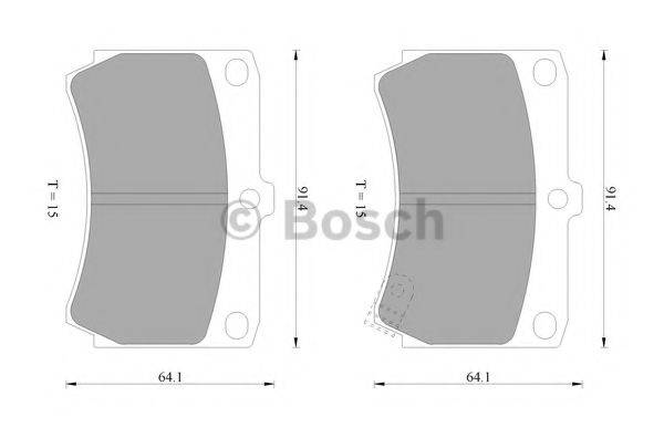 BOSCH 0986505705 Комплект гальмівних колодок, дискове гальмо