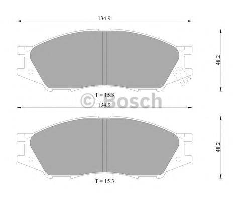 BOSCH 0986505800 Комплект гальмівних колодок, дискове гальмо