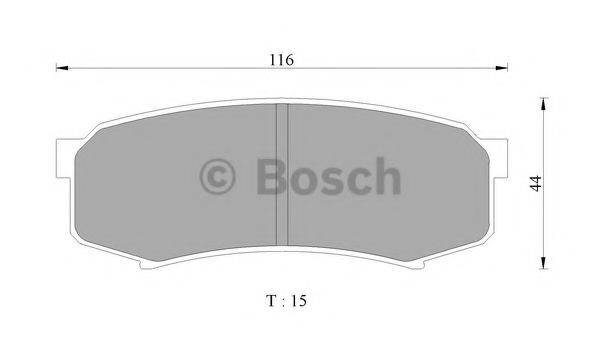 BOSCH 0986505905 Комплект гальмівних колодок, дискове гальмо