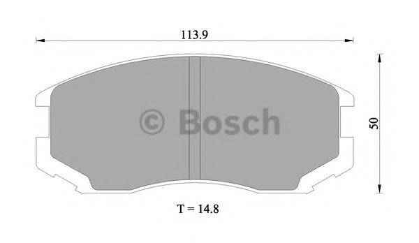 BOSCH 0986505936 Комплект гальмівних колодок, дискове гальмо