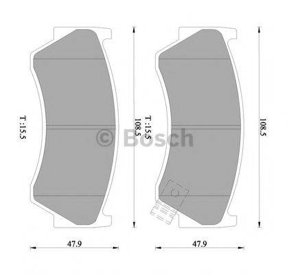 BOSCH 0986505966 Комплект гальмівних колодок, дискове гальмо