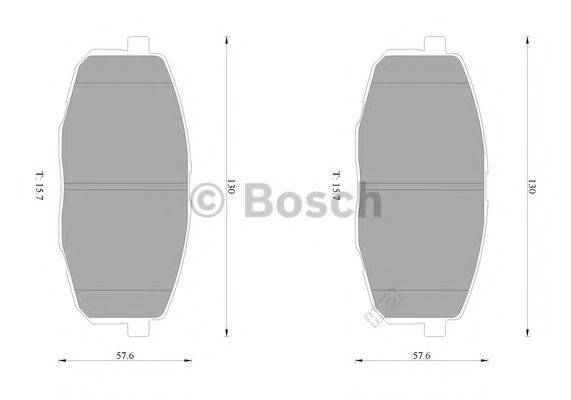 BOSCH 0986AB1026 Комплект гальмівних колодок, дискове гальмо