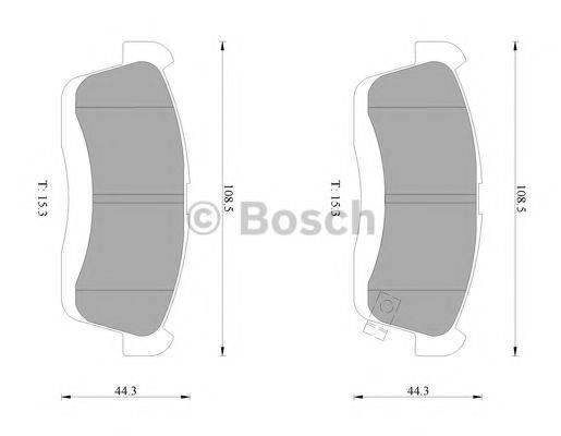 BOSCH 0986AB1030 Комплект гальмівних колодок, дискове гальмо