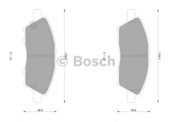 BOSCH 0986AB1049 Комплект гальмівних колодок, дискове гальмо