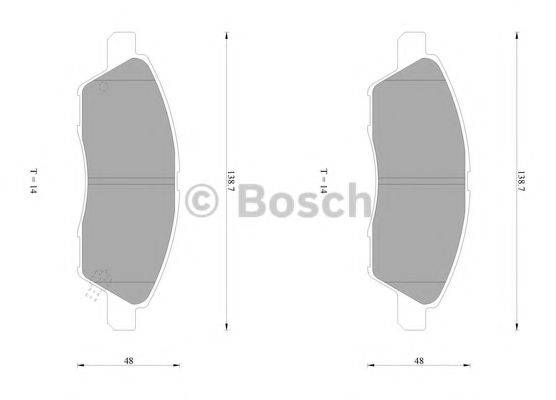 BOSCH 0986AB1071 Комплект гальмівних колодок, дискове гальмо