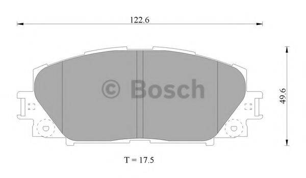 BOSCH 0986AB1080 Комплект гальмівних колодок, дискове гальмо