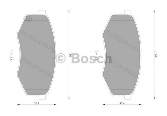 BOSCH 0986AB1084 Комплект гальмівних колодок, дискове гальмо