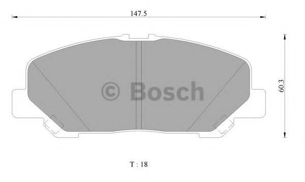 BOSCH 0986AB1132 Комплект гальмівних колодок, дискове гальмо