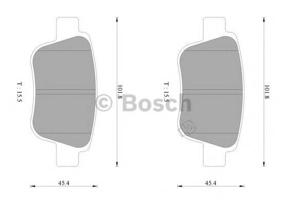 BOSCH 0986AB1133 Комплект гальмівних колодок, дискове гальмо