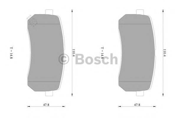 BOSCH 0986AB1383 Комплект гальмівних колодок, дискове гальмо