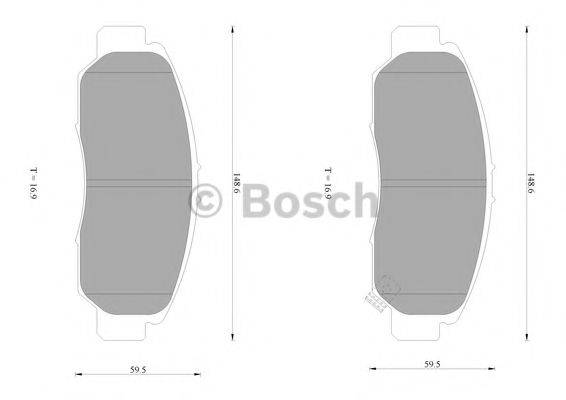 BOSCH 0986AB1385 Комплект гальмівних колодок, дискове гальмо