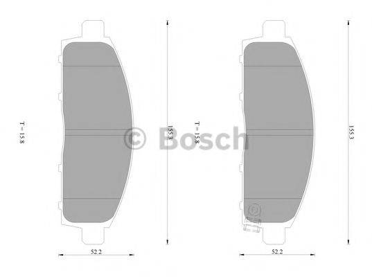 BOSCH 0986AB1417 Комплект гальмівних колодок, дискове гальмо