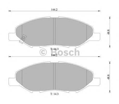 BOSCH 0986AB1418 Комплект гальмівних колодок, дискове гальмо