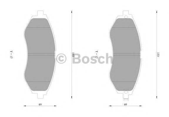 BOSCH 0986AB1432 Комплект гальмівних колодок, дискове гальмо