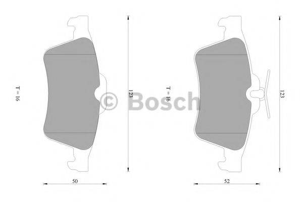 BOSCH 0986AB1445 Комплект гальмівних колодок, дискове гальмо