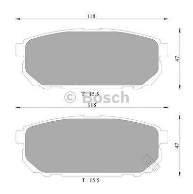 BOSCH 0986AB1472 Комплект гальмівних колодок, дискове гальмо