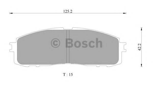 BOSCH 0986AB2080 Комплект гальмівних колодок, дискове гальмо