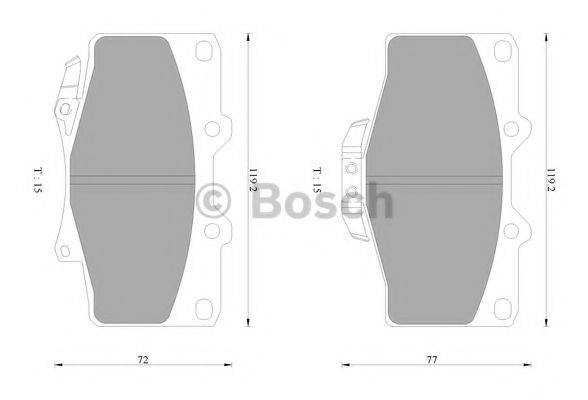 BOSCH 0986AB2252 Комплект гальмівних колодок, дискове гальмо