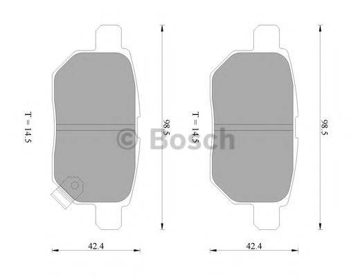 BOSCH 0986AB2269 Комплект гальмівних колодок, дискове гальмо