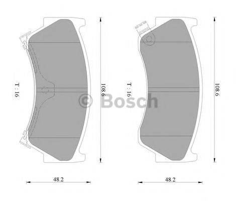 BOSCH 0986AB2307 Комплект гальмівних колодок, дискове гальмо