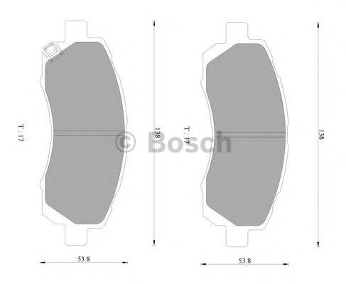 BOSCH 0986AB2323 Комплект гальмівних колодок, дискове гальмо