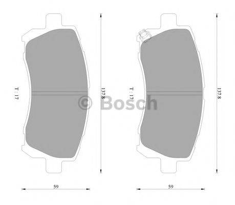 BOSCH 0986AB2324 Комплект гальмівних колодок, дискове гальмо