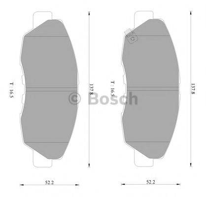 BOSCH 0986AB2363 Комплект гальмівних колодок, дискове гальмо