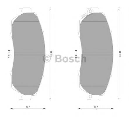 BOSCH 0986AB2374 Комплект гальмівних колодок, дискове гальмо