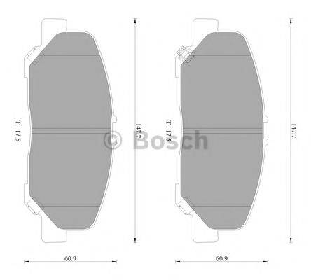 BOSCH 0986AB2448 Комплект гальмівних колодок, дискове гальмо